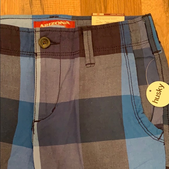 ✨NWT BOYS SZ. 8H CHINO BLUE PLAID SHORTS 🩳 ✨ - Picture 2 of 5